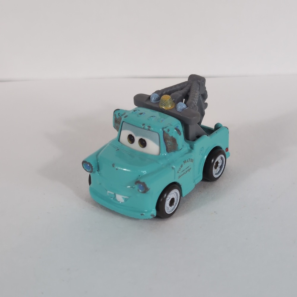 Disney Pixar Cars Tow Mater Teal Diecast Mini Racer Toy Truck Mattel 2017 FVP65